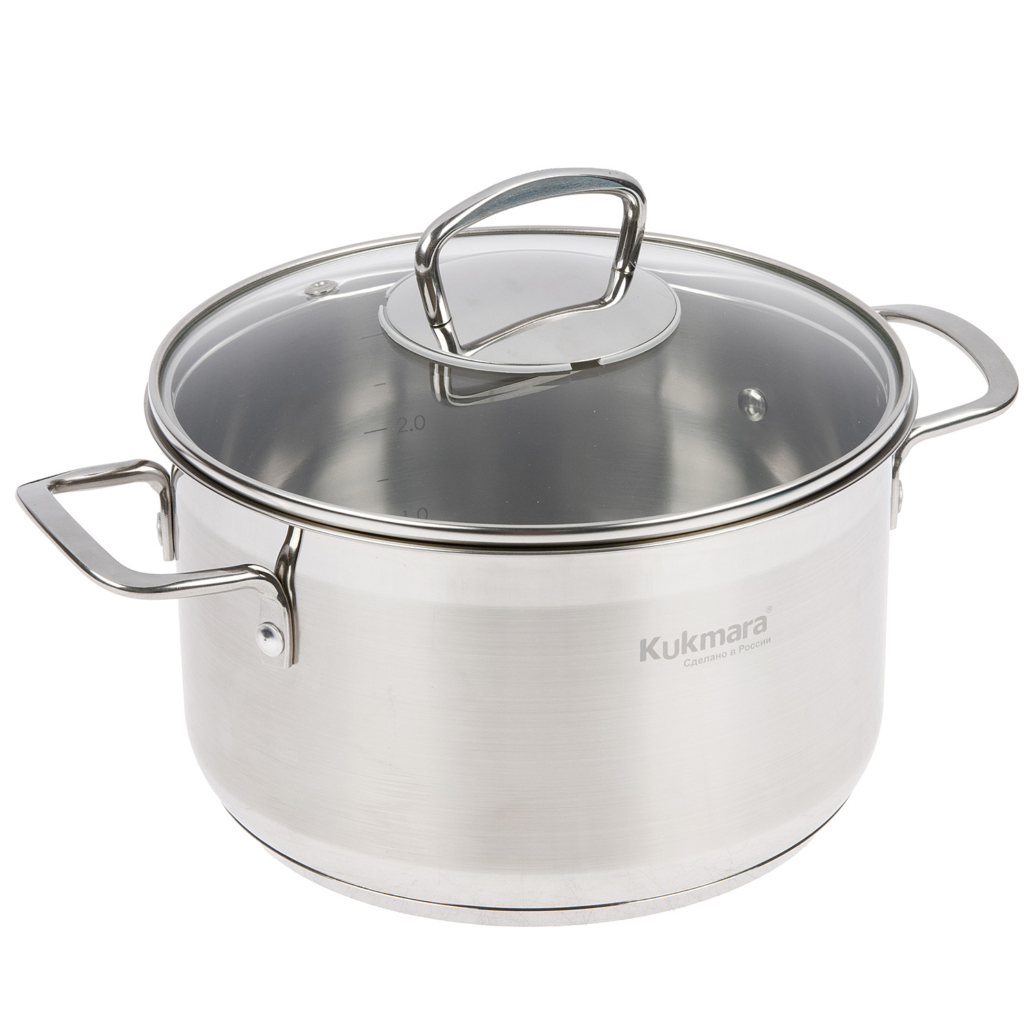 Кастрюля нерж. "Kukmara" "Orion" 3.5л Стекл.кр., d дна180мм (подх. д/Индукц.пл.) ORN-CA3520G *1/4 Кастрюля нерж. "Kukmara" "Orion" 3.5л Стекл.кр., d дна180мм (подх. д/Индукц.пл.) ORN-CA3520G *1/4