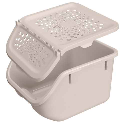 Контейнер д/овощей пластм. 7,8л 275Х240Х175мм Св.-Бежевый арт.434293034  ("Бытпласт")  *1/6 Контейнер д/овощей пластм. 7,8л 275Х240Х175мм Св.-Бежевый арт.434293034  ("Бытпласт")  *1/6