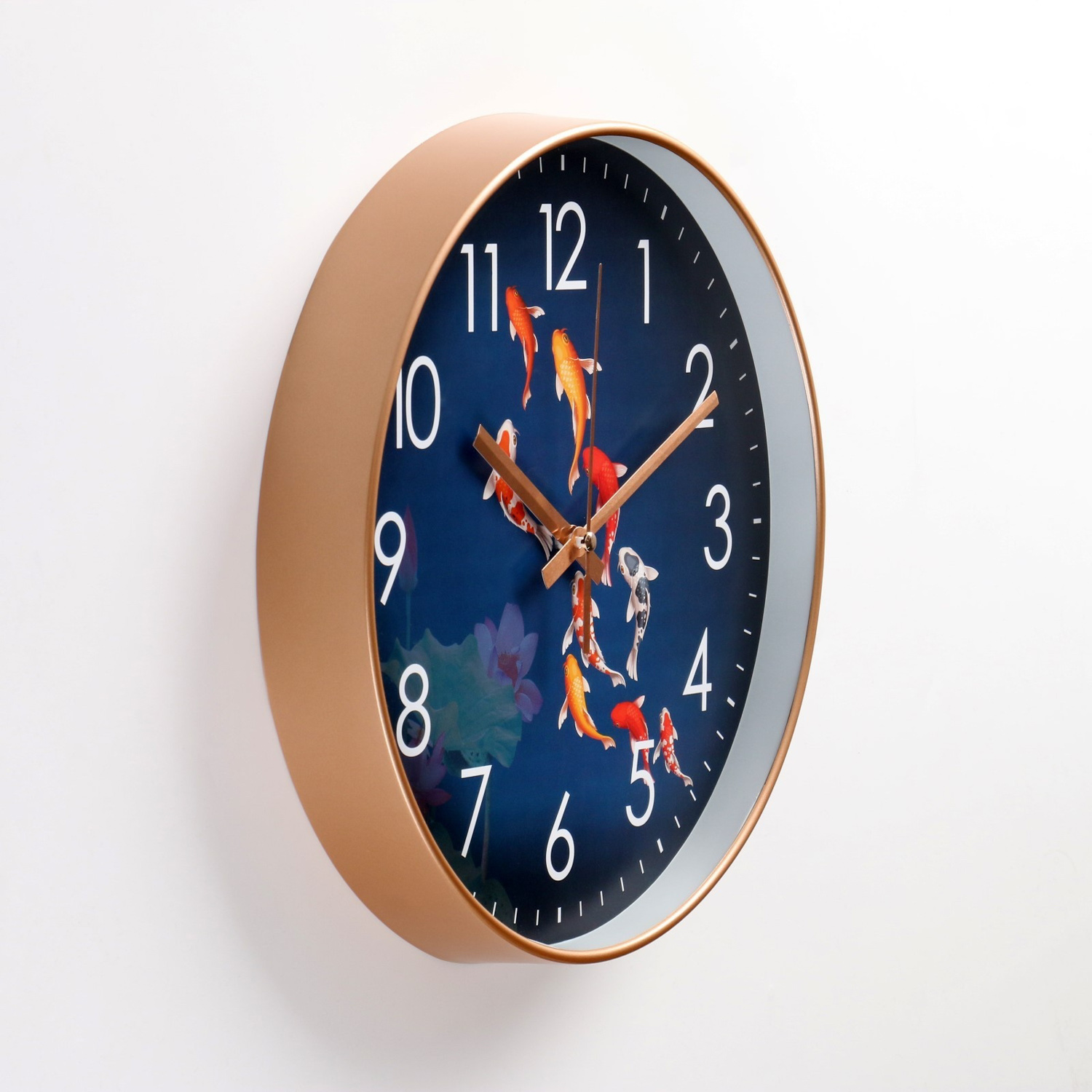 Часы настенные, серия: Интерьер, "Рыбки", плавный ход, d=30 см, АА  7802573