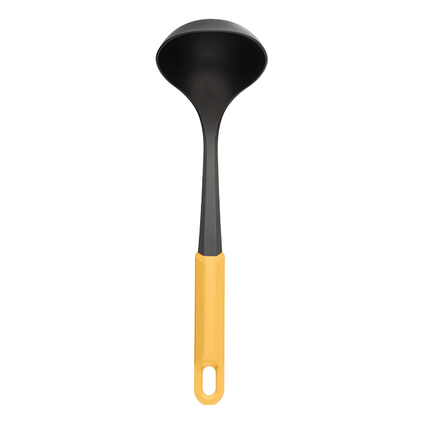 Ложка разливательная-половник пластм. "Fiesta" дл.330мм Желтый арт.434279906 ("Бытпласт") *1/12