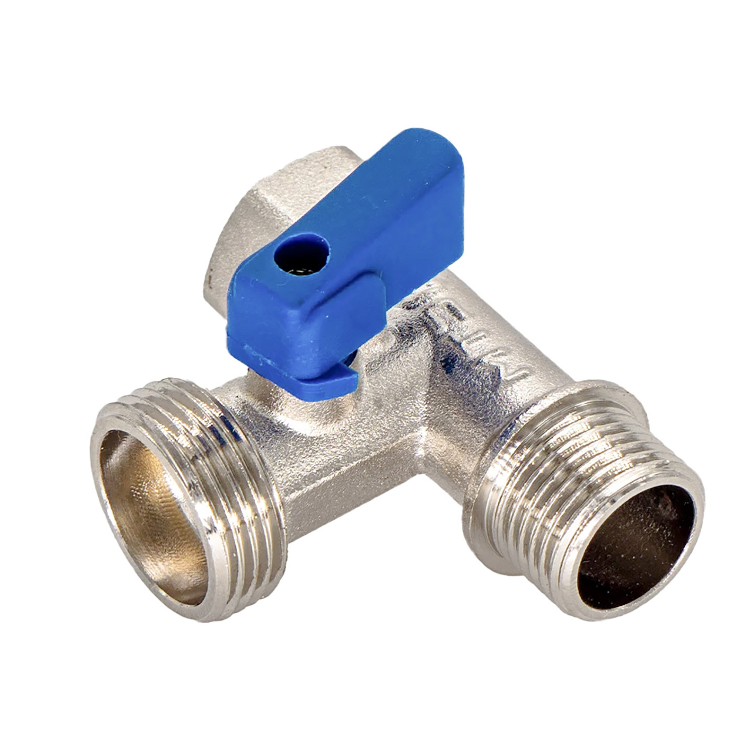 Кран шаровый для бытовой техники 1/2"(Ø15)х3/4"(Ø20)х1/2"(Ø15) М/П/П CTM CA3N1234 *1/100