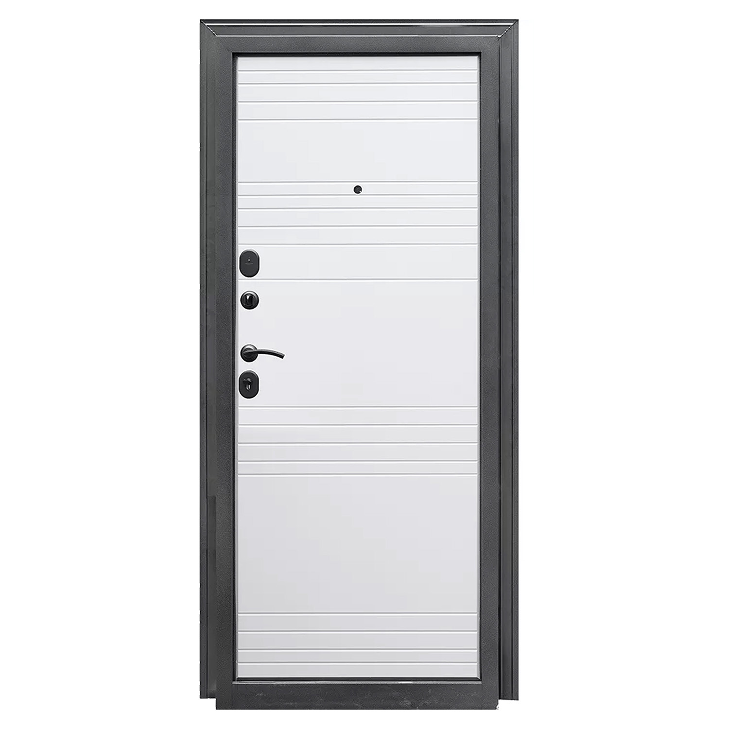 Дверь входная 2050х960х80 мм Форпост Олимп, левая, белый софт