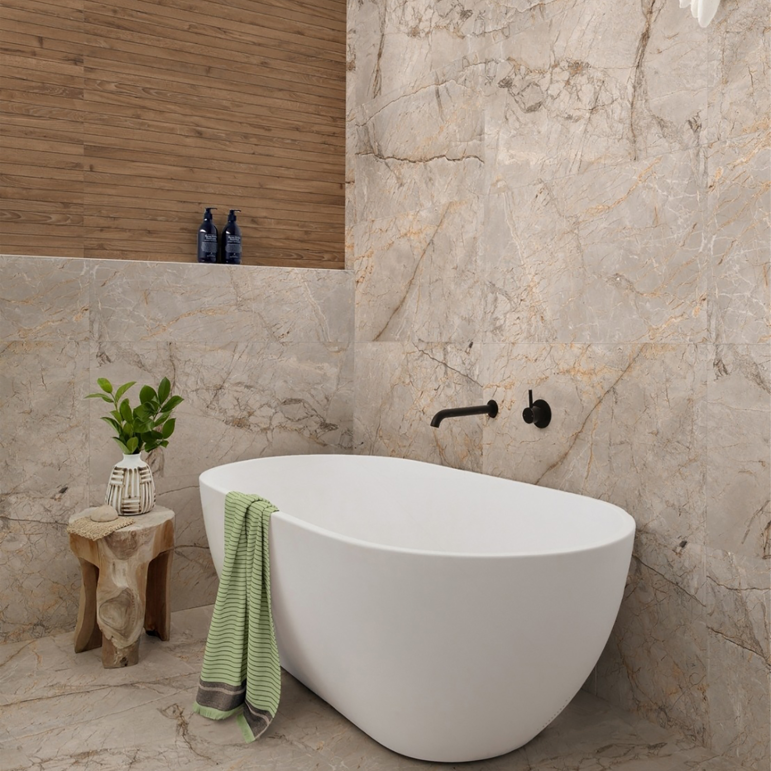 Керамогранит 1.44 м² Global Tile Kolan GT1206011102MR, 1200х600х8.5 мм, бежевый