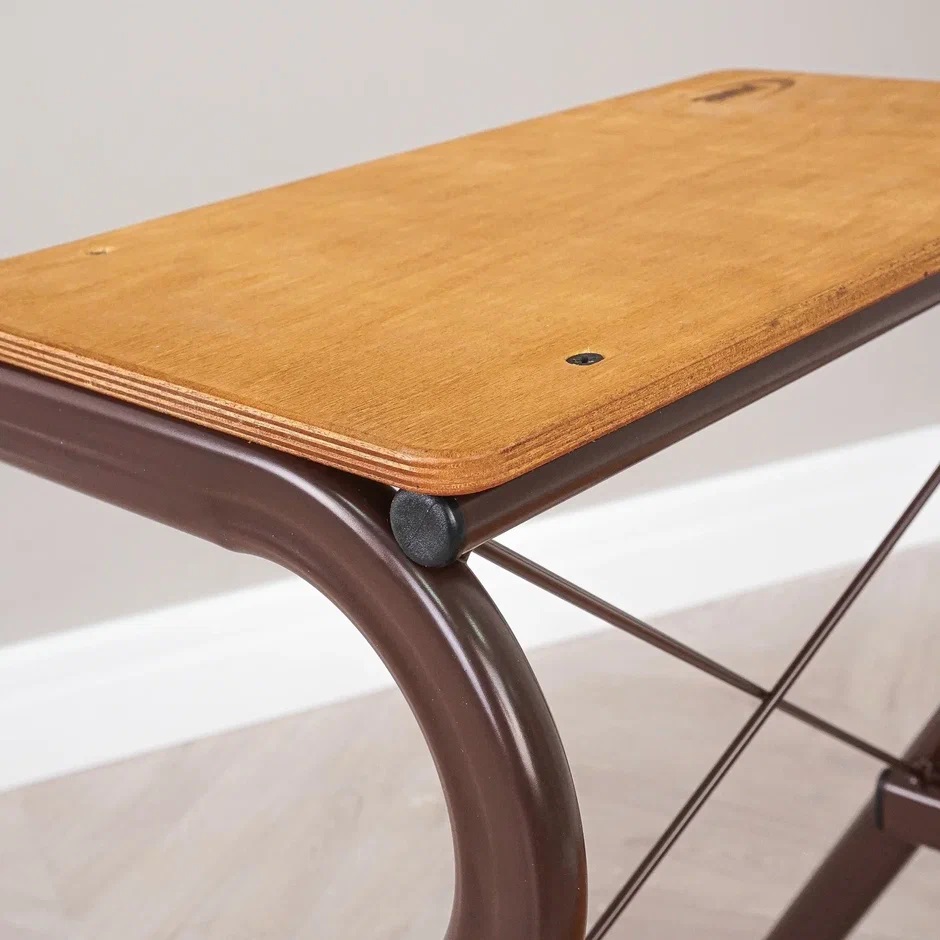 Табурет-Стремянка металл./дерев.сиденье-ступени, выс.565мм ножки Коричневый ТС 277 К ("ЗМИ") *1