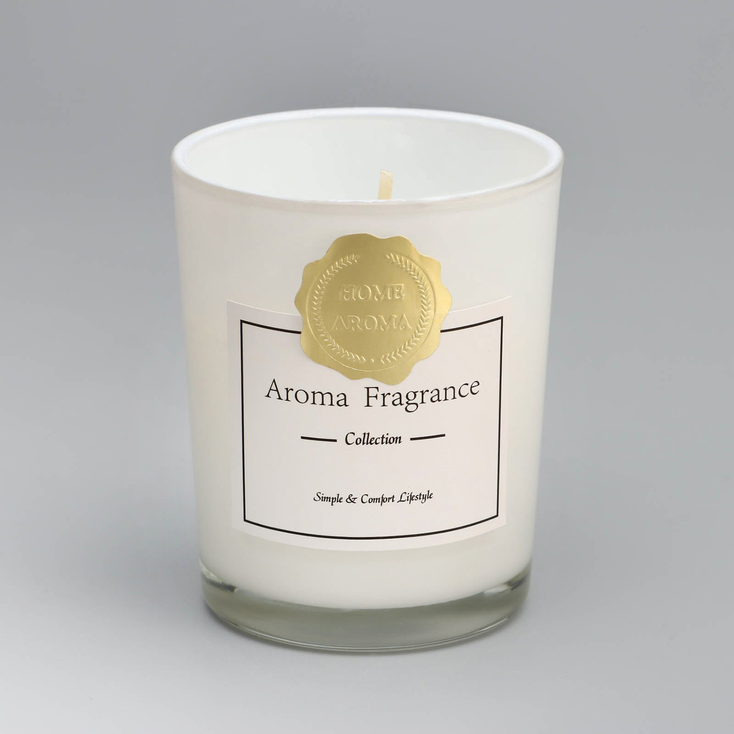 Свеча ароматическая "Aroma Candle",белый чай, белая, 5,5х6,5 см   9667572