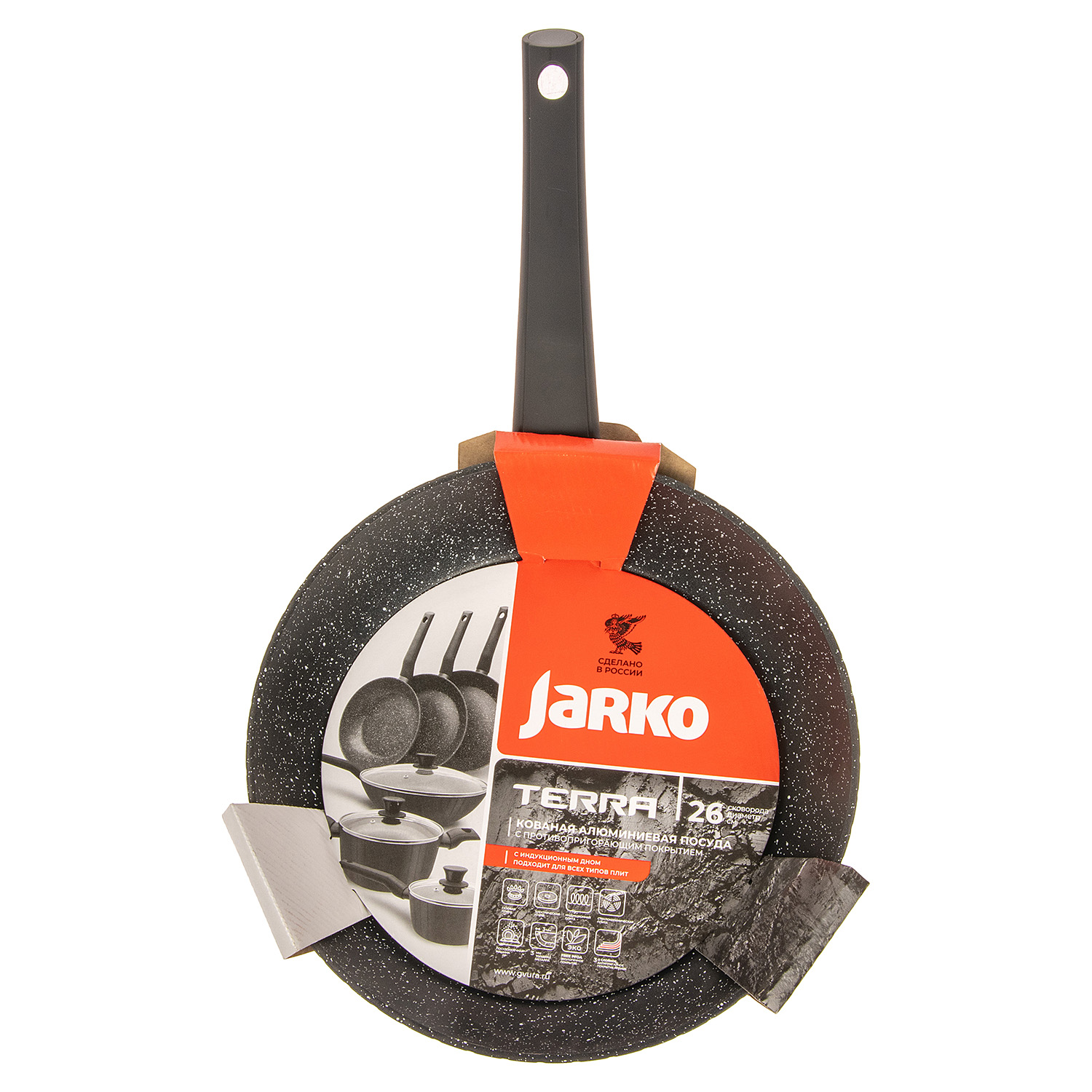 Сковорода алюм.а/приг.  Jarko Terra д/ИНДУКЦ.плит d26см JTr-126-10 *1/6