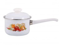 Кастрюля эмалированная 1,5л d140мм Дл.пл.р., крышка с пл.р., обод нерж., с Деколью С-1608АП/4 *1/6 Кастрюля эмалированная 1,5л d140мм Дл.пл.р., крышка с пл.р., обод нерж., с Деколью С-1608АП/4 *1/6