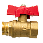 Кран шаровый 1/2" (Ø15) М/П бабочка STI 11Б27п1 (465) *1/160