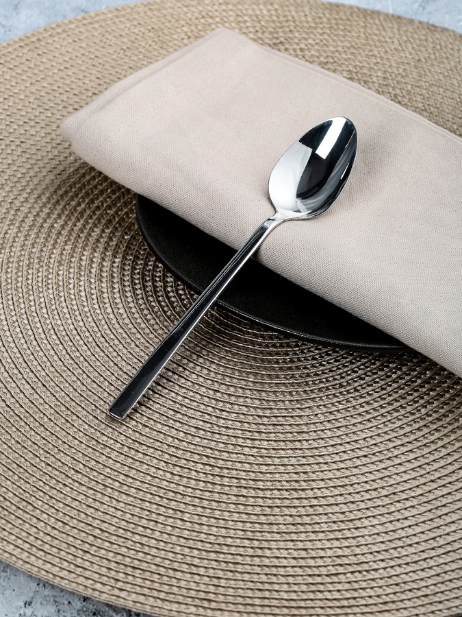 Ложка чайная нерж. "Quadro" КОМПЛЕКТ 2ШТ на подвеске DMC132 "Domenik" *1/12/72