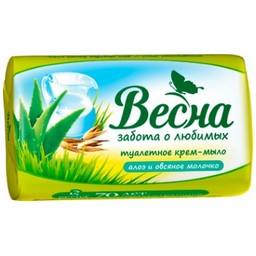 Мыло 90г ВЕСНА Алоэ и овсяное молочко (арт.6089) (Самара) *72