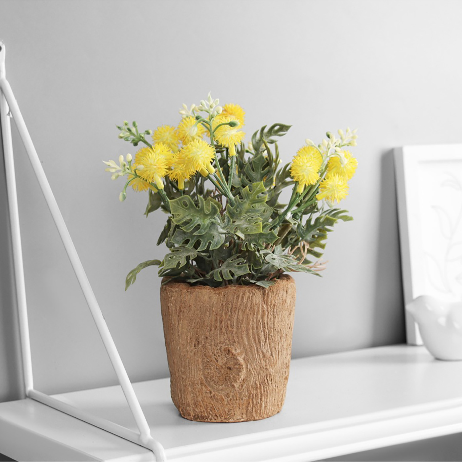 Искусственный цветок в горшке «Синеголовник экстра», 9×21 см, МИКС