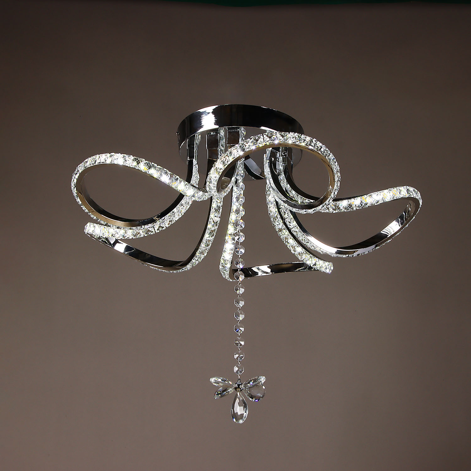 Люстра 8897/130W Chrome 500 мм 3 реж., пульт S=16м2 VERNER LIGHTING *1