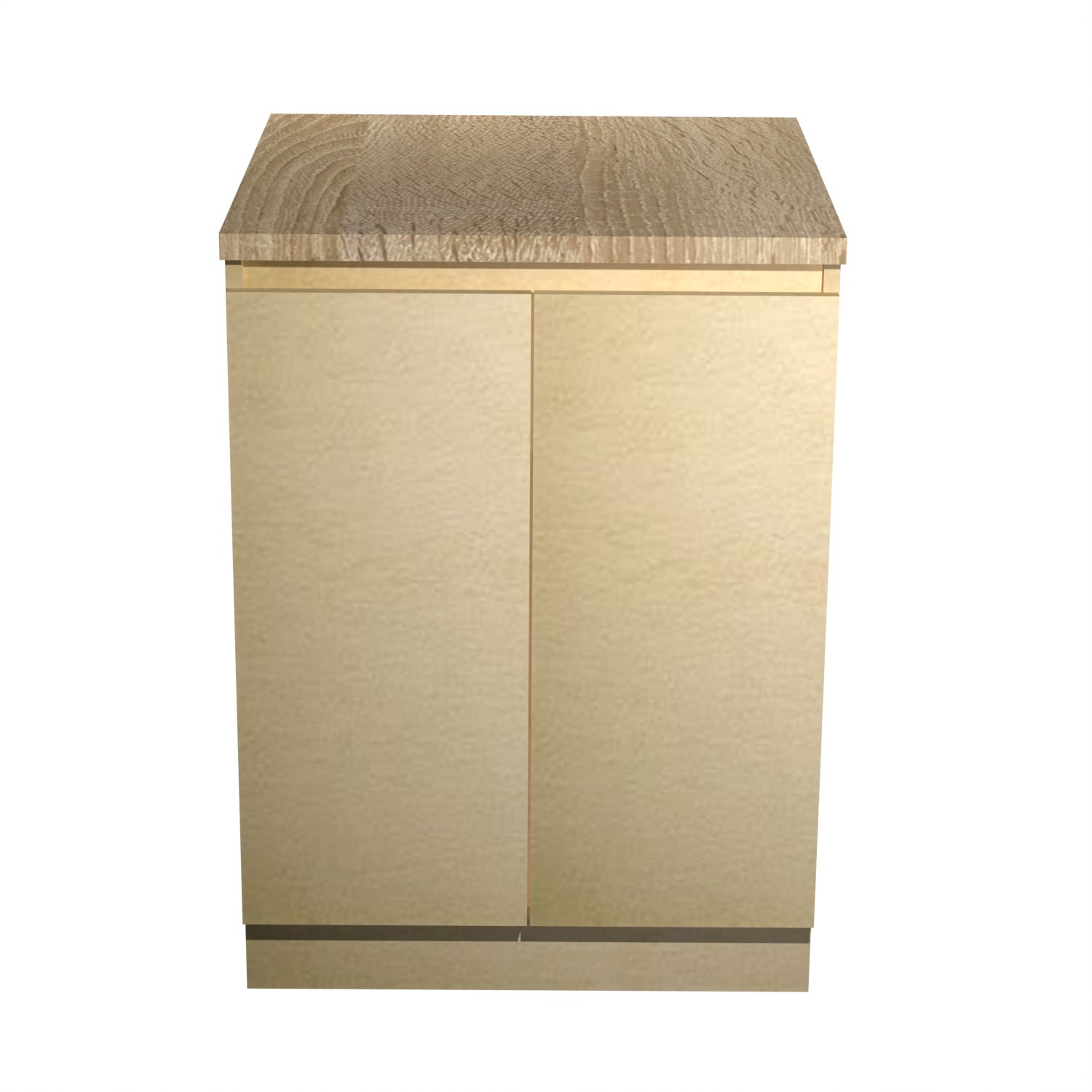 Шкаф напольный 600х850х600 мм BROZEX-WOOD Melissa, с двумя дверцами, светло-бежевый