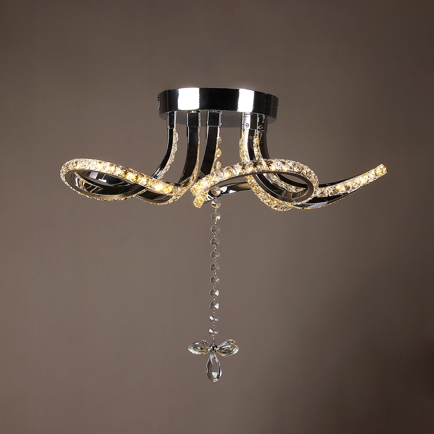 Люстра 8897/130W Chrome 500 мм 3 реж., пульт S=16м2 VERNER LIGHTING *1