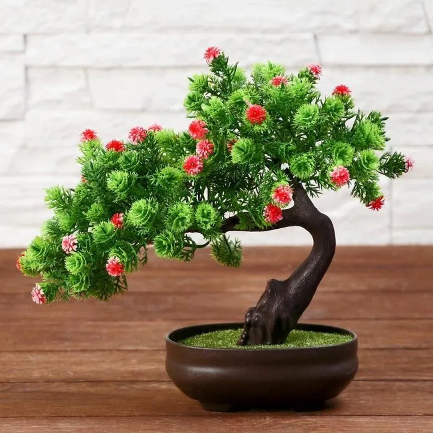 Бонсай в горшке Деревце изгиб 12*17 см, микс   4457612