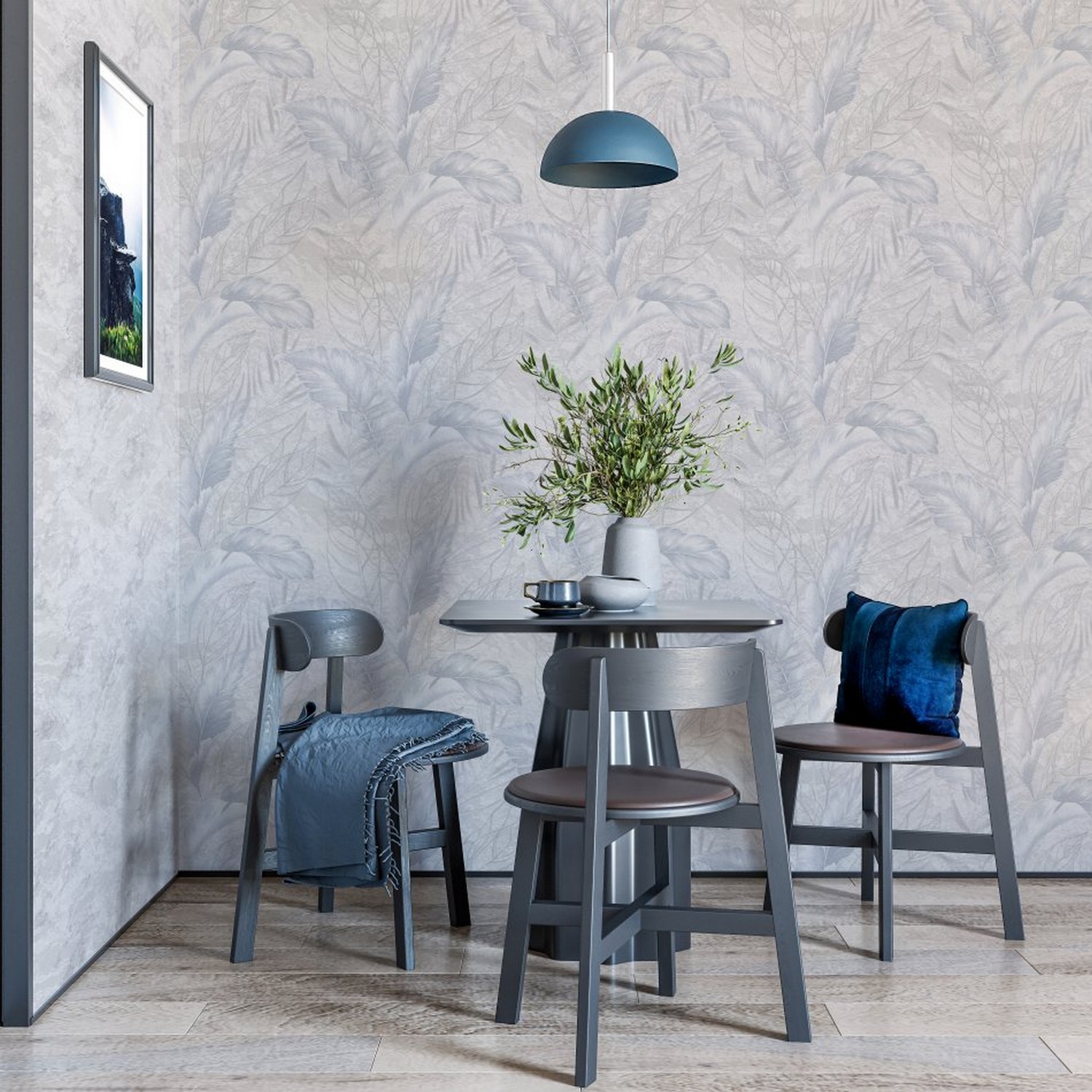 Обои флиз "Home Color" PROTECT-PLUS-VESNA (сер.) HC72437-46 1,06*10м *1/8