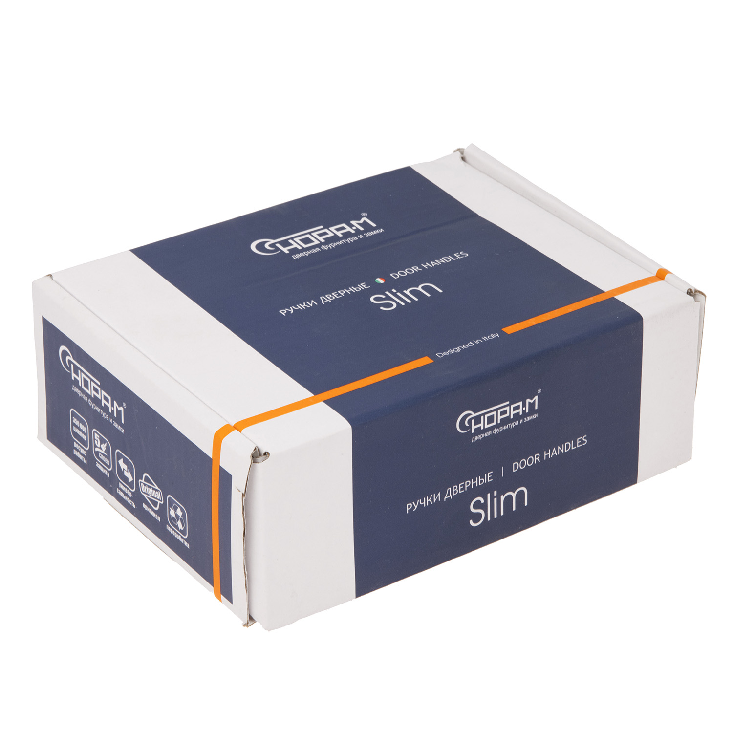 Ручка раздельная НОРА-М Slim 130К, никель матовый