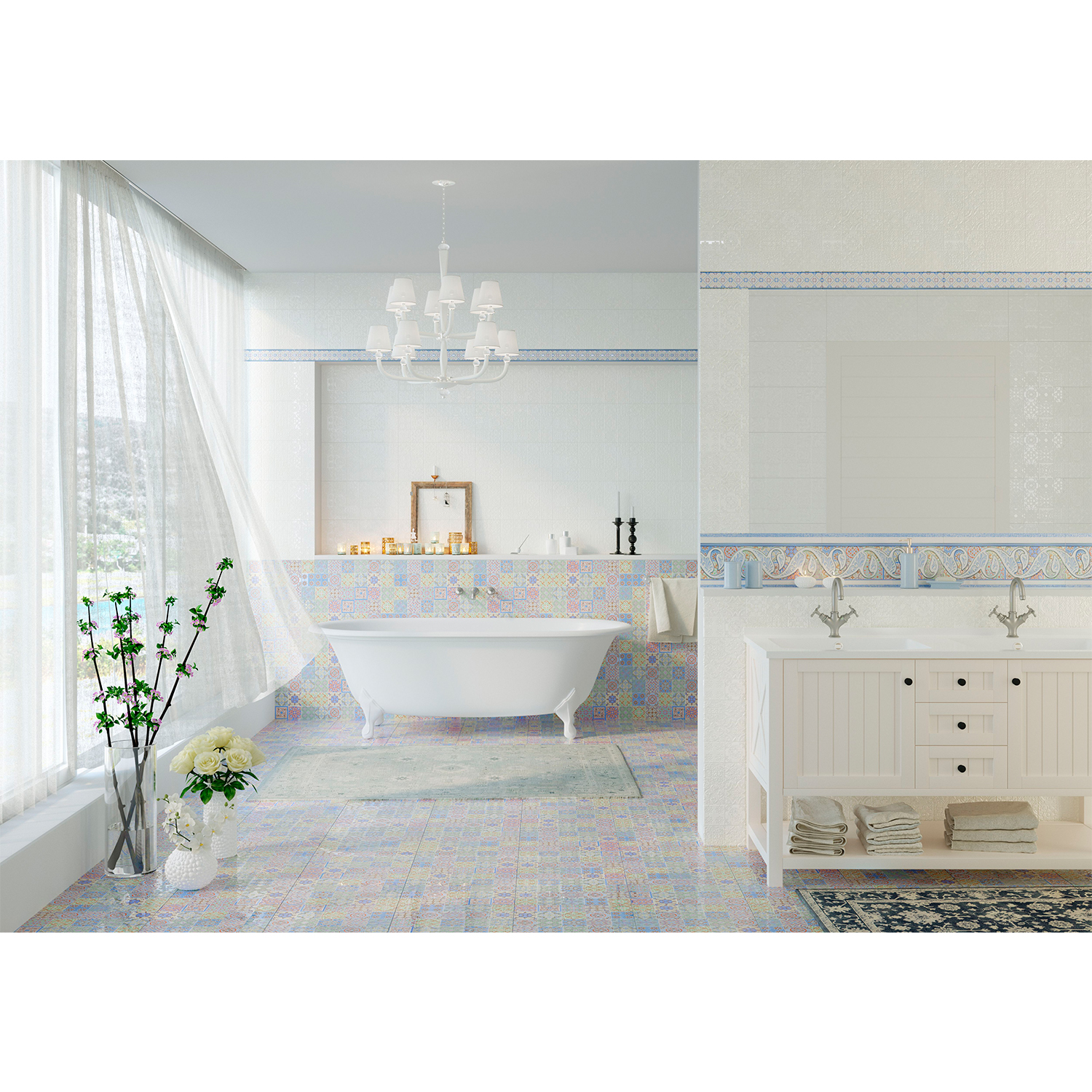 Плитка Валенсия облицовочная синяя сортовая 250*500мм