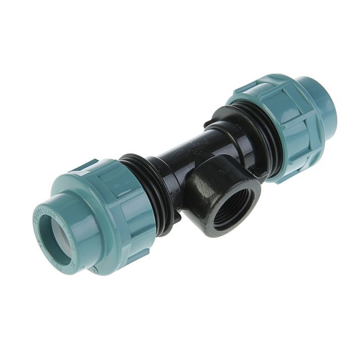 Тройник ПНД компрессия Ø 20х1/2"х20 внутр. резьба *1/60