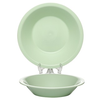 Тарелка пластм. глубокая д.185мм Салатный глянц. арт.wtc-802 ("Новороссийск") *1/50