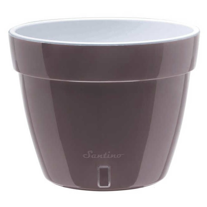 Кашпо пластм. "АСТИ" 4,0л Шаде/Белый AST40SHD/WHT ("Santino") *1/21