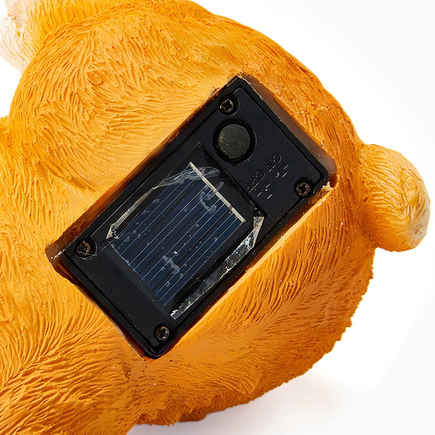 Садовая фигура с подсветкой "Зайка с букетом" 17х11х22см   10824126