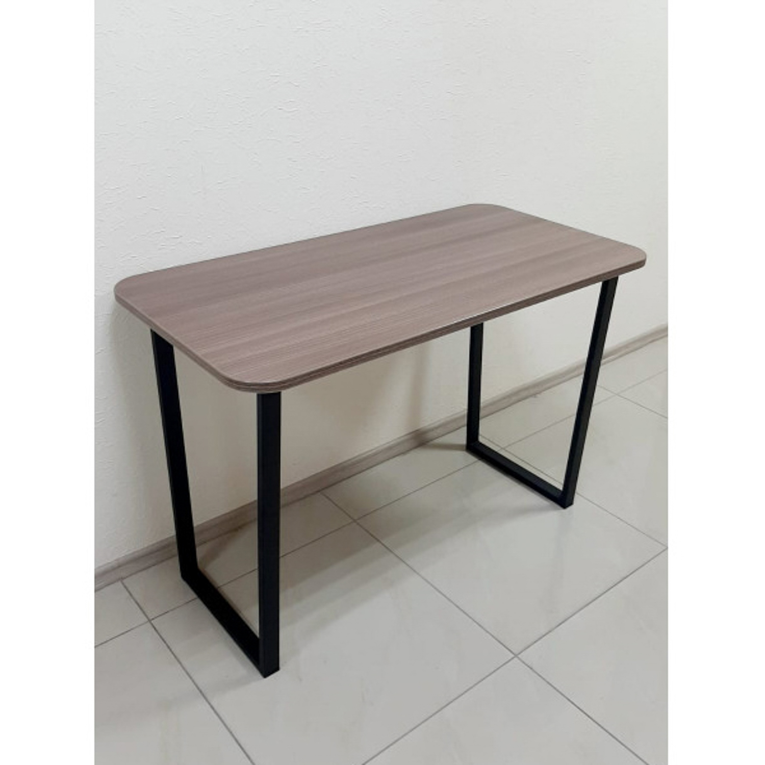 Стол ЭКСИ столешница 1150*590*22 мм НОЧЕ Мондиале+ 2 трапецивидные опоры металл. ЧЕРНЫЙ *1