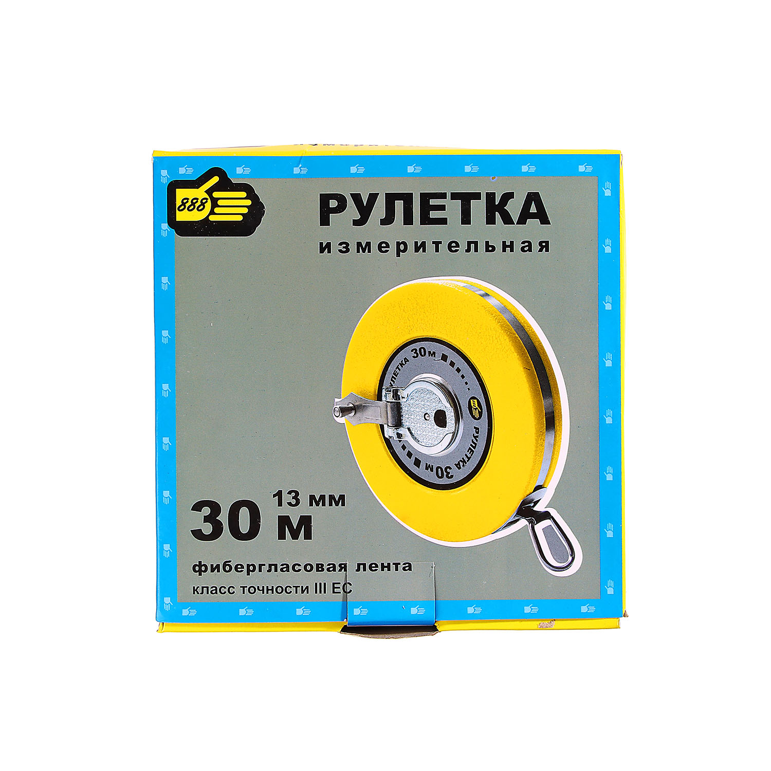 Рулетка 30м х13мм пластик. корпус фиберглассовая лента арт.3017230 888 *1