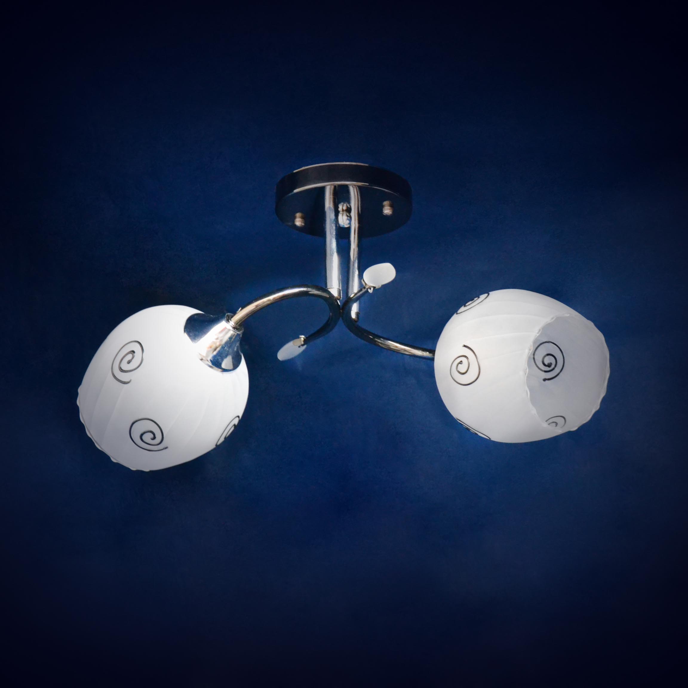 Люстра Verner Lighting А2318/2, 40 Вт, Е27, 2 лампы, черный/хром