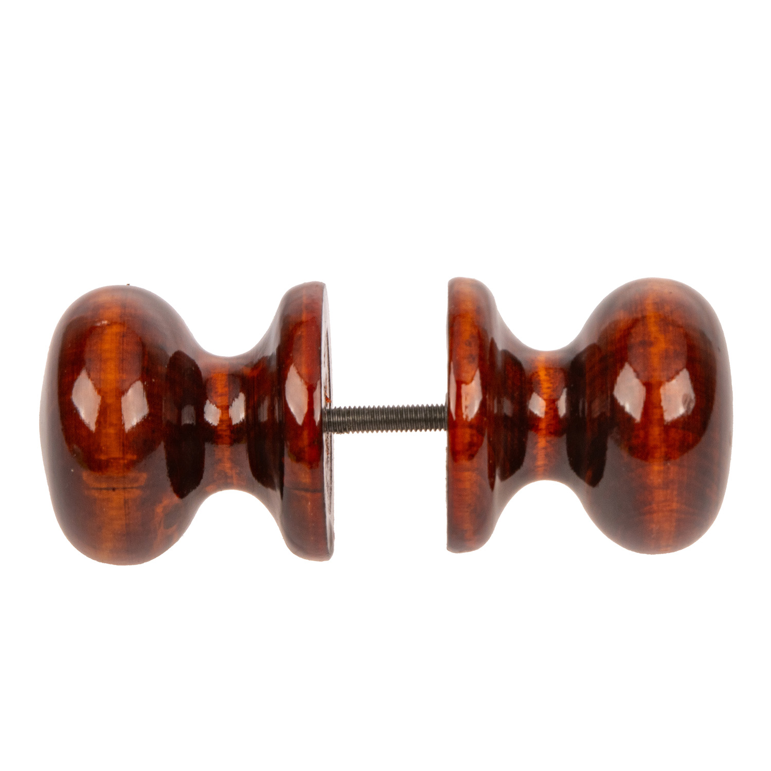 Ручка КНОПКА дерево липа глянцевая тёмная (МТ1) *1/30