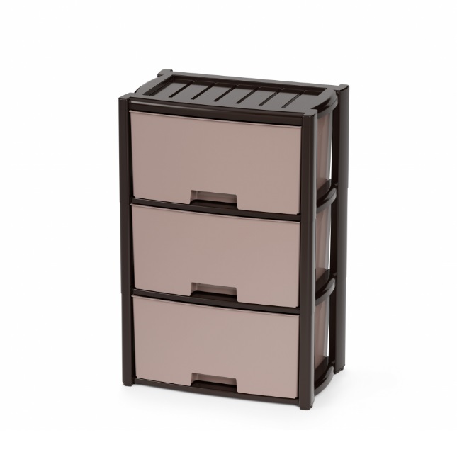 Комод пластм. "Колорит" 3 ящика выс.710мм, шир.475мм, гл.300мм Беж./Венге М7835 "ЗПИ"Альтернатива"*1 Комод пластм. "Колорит" 3 ящика выс.710мм, шир.475мм, гл.300мм Беж./Венге М7835 "ЗПИ"Альтернатива"*1