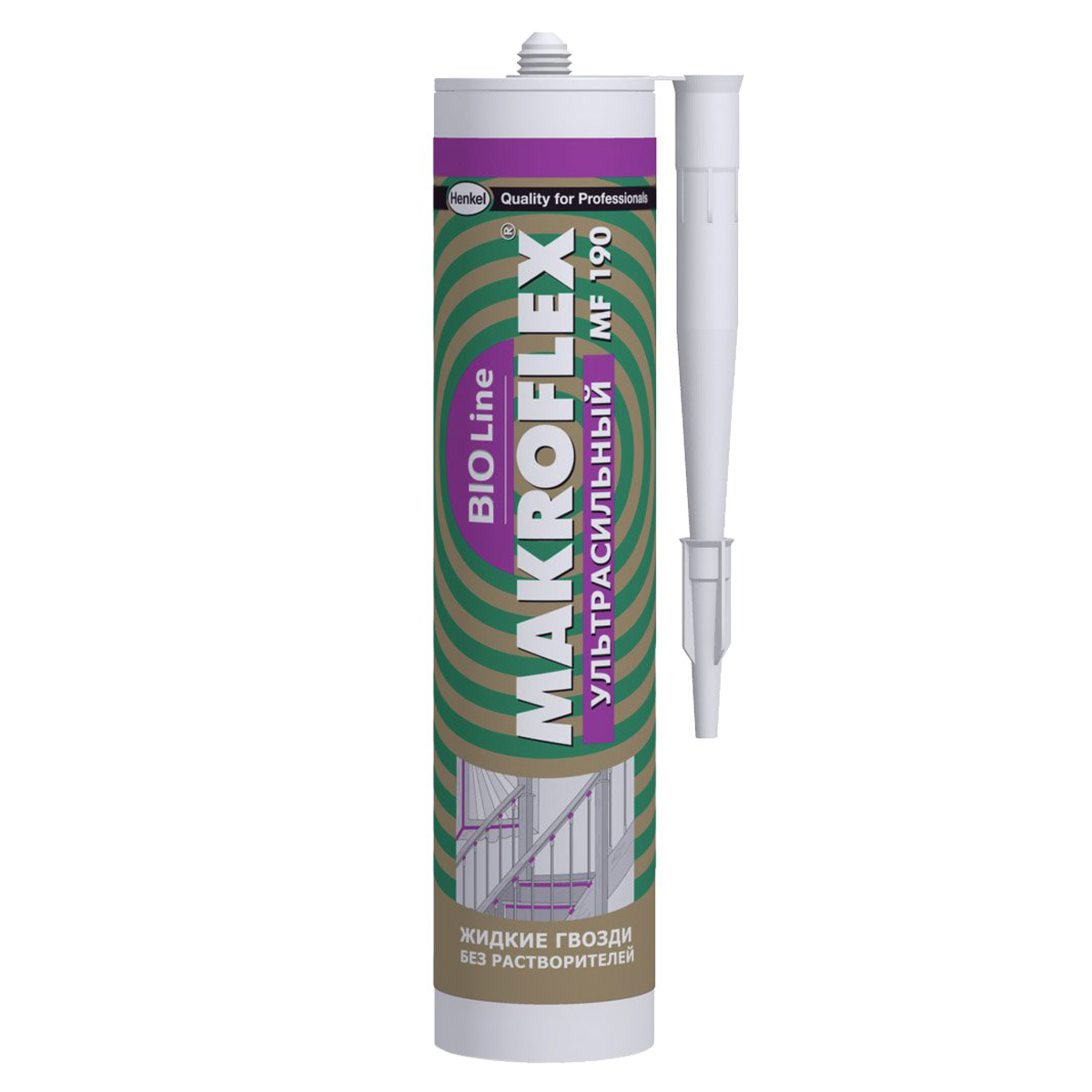 Жидкие гвозди 280 г Макрофлекс Bio Line MF190, прозрачный