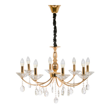 Люстра IL1242-8PPA-29 GD  40Вт Е14 S=30м2  *1