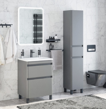 Тумба напольная Corozo Алабама 80 Z2, графит