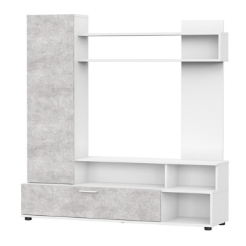 Мебель для гостинной "МГС 9" Белый/Цемент светлый*1