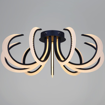 Люстра 74390-0.3-09L black LED ПДУ ПДУ+диммер+управление с телефон 3000-6500К S=32м2  *1