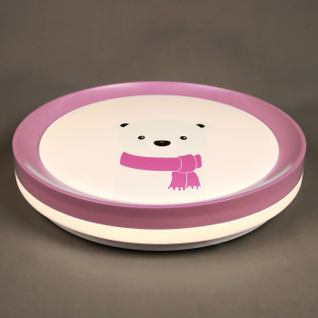 Светильник светодиодный акриловый 400мм 48W 6016P/24W*2 pink 3 реж., пульт *1/10