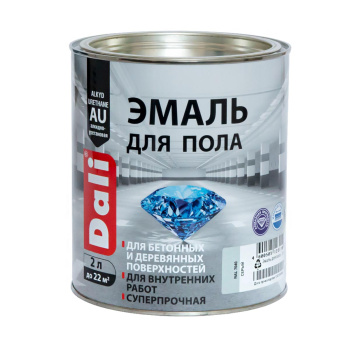 Эмаль алкидно-уретановая для пола белая 2 л ДАЛИ База А *1/3/192