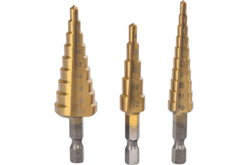 Набор сверл ступенчатых 3-12,4-12,4-20 мм чехол арт.551400 KROFT *1/50