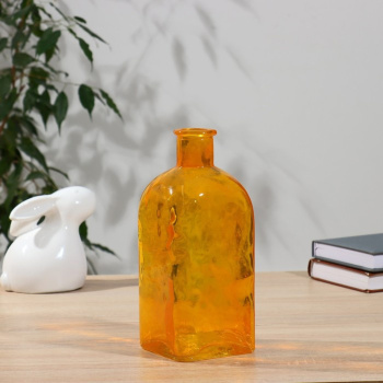 Ваза "Цитадель Штоф" оранжевый прозр. d=2.5см, H=22см. V=1.1л МИКС   1517428