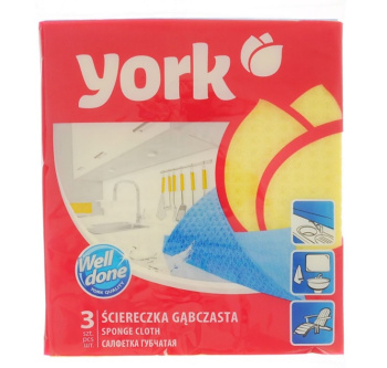 Салфетки для уборки целюлоза 17,5х15,5см 3шт 024010 "York" *1/25 Салфетки для уборки целюлоза 17,5х15,5см 3шт 024010 "York" *1/25