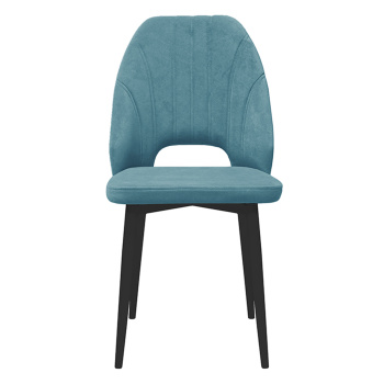 Стул Капри 456x530xh900 конус Т2 Исп.2 Велюр DREAM Mint бирюзовый+каркас Черный муар *1