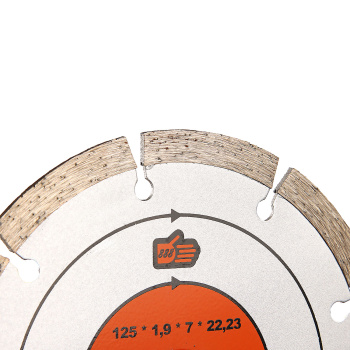 Диск алмазный 125*22,23*1,9мм сегментный по бетону/камню (6881020) "888" *1/50/100