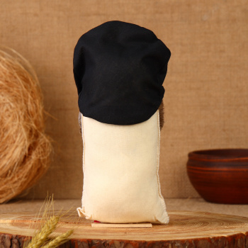 Оберег "Домовой в кепке с ложкой", лён, 20 см 9292317