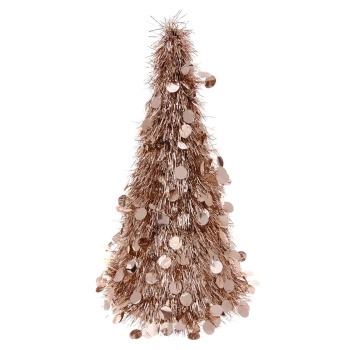 Елка декоративная TINSEL "Изящный блеск" 50 см, Розовое золото