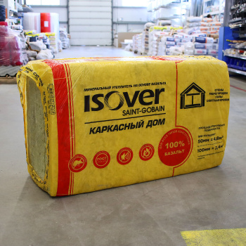Утеплитель ISOVER Каркасный дом, 50 мм, 8 плит, 4.8 м²