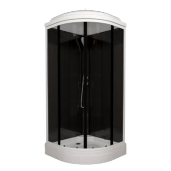 Кабина душевая 88*88*217 Нова поддон низкий стекло прозрачное ст.черная б/электрики ( 7уп) Кабина душевая 88*88*217 Нова поддон низкий стекло прозрачное ст.черная б/электрики ( 7уп)