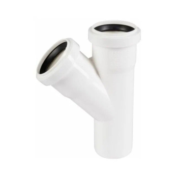 Тройник БЕЛЫЙ D50х50/45гр *1/20
