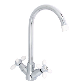 Смеситель для кухни Эверест В59-071А высокий излив (белый) *1/10