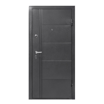 Дверь входная 2050х860х65 мм Форпост, левая, серебристый антик/белый матовый